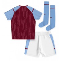 Aston Villa Fußballbekleidung Heimtrikot Kinder 2023-24 Kurzarm (+ kurze hosen)